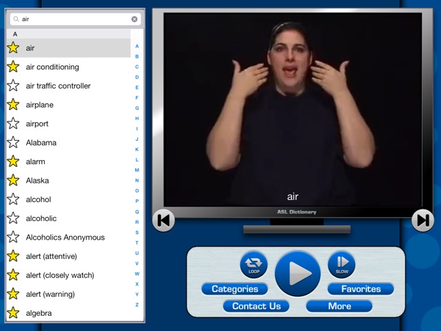 ASL Dictionary for iPad