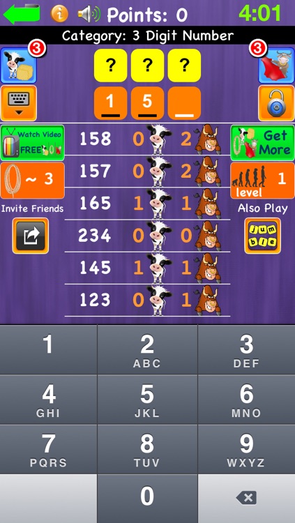 Guess the Code - Best Free Mastermind / Bulls and Cows Words Games screenshot-3