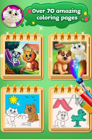 Kitty & Puppy Paint Time - Little Painters Party screenshot 2