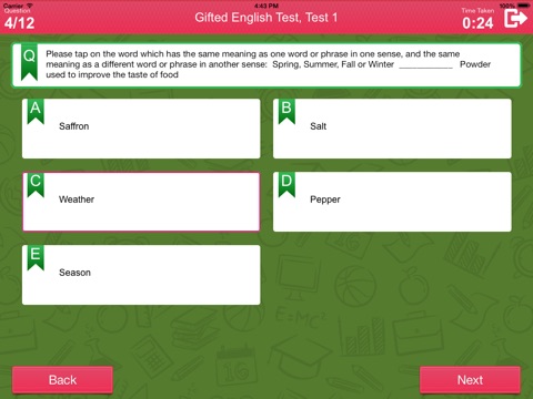 Gifted English Test Lite screenshot 3