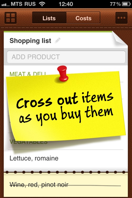 Grocery Mate - Easy to Use Shopping List