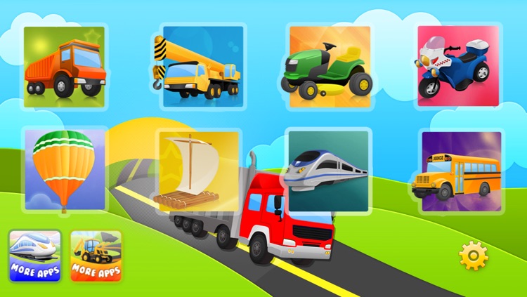 Trucks Flashcards Free  - Things That Go Preschool and Kindergarten Educational Sight Words and Sounds Adventure Game for Toddler Boys and Girls Kids Explorers