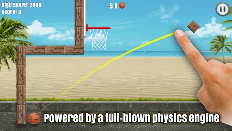 Through the Hoop - Basketball Physics Puzzler Premium screenshot-3