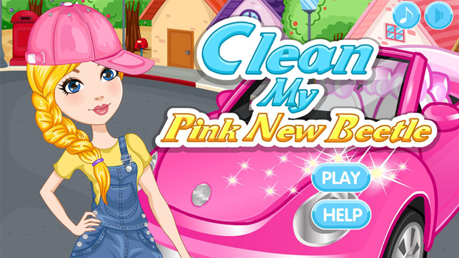 Clean my pink new beetle