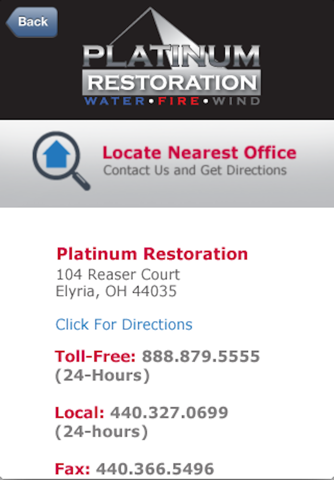 Platinum Restoration, Inc. Mobile Claim Service screenshot 3