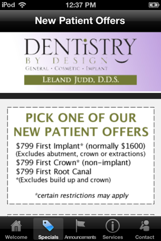 Dentistry By Design, Dr. Leland Judd screenshot 2