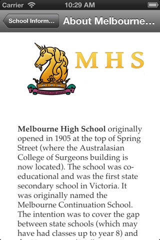 Melbourne High School screenshot 2