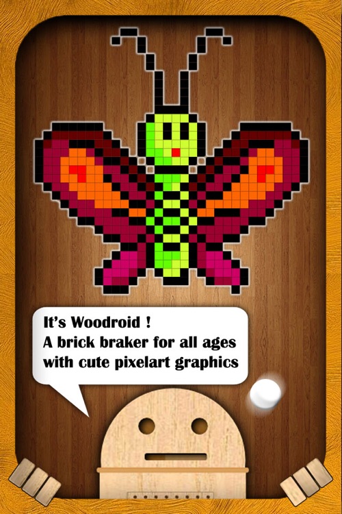 Woodroid HD+: Pixelart brick breaker