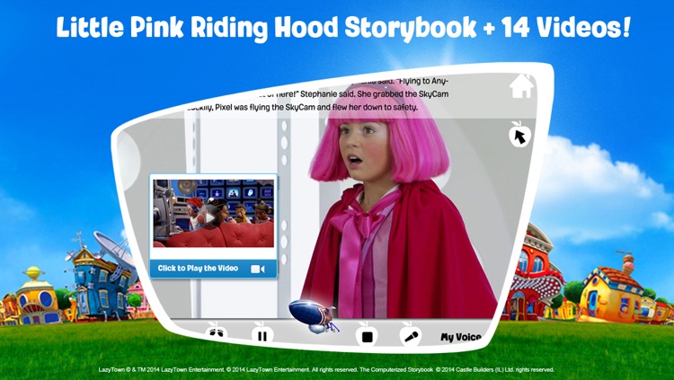 LazyTown's Adventures Deluxe – Little Pink Riding Hood Video Storybook with Narration, Puzzle Games, Coloring Pages, Photo-Booth, Music Videos, Training Videos and Cooking Recipes