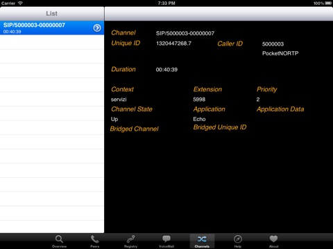 Asterisk Manager HD screenshot 2