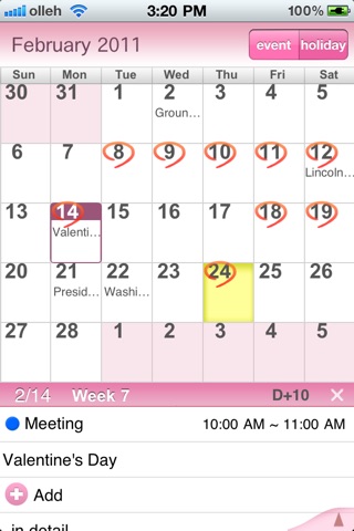 SmartCalendar(Eng)Lite screenshot 3