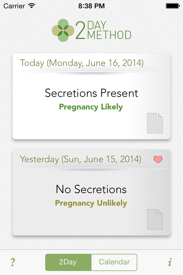 2Day Method - Fertility Awareness & Family Planning screenshot 2