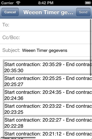 A contraction Timer screenshot 4