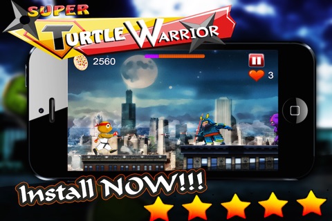 SUPER TURTLE WARRIOR JR pop ninja Hero  2014 screenshot 3