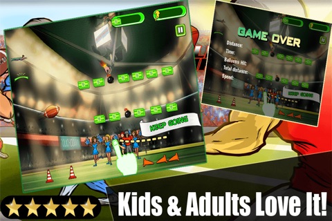 American Fantasy Football Jump - College Club Flick Kick And Throw Ball Games FREE screenshot 3