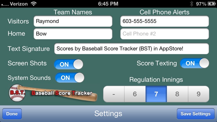 BST - Baseball Score Tracker