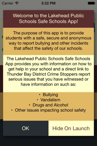 Safe Schools - Lakehead Public Schools screenshot 2