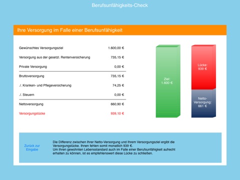 Berufsunfähigkeits-Check screenshot 4