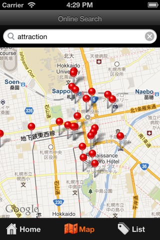 Sapporo Travel Map (Japan) screenshot 2