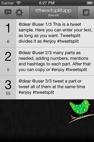 Tweetsplit screenshot 2