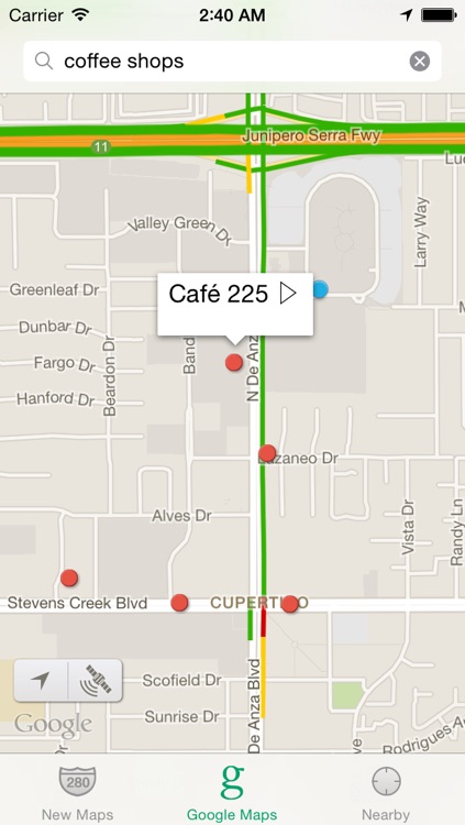 MapChoice for Google Maps with StreetView and Traffic