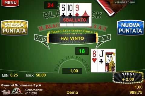 Gamenet BlackJack screenshot 3