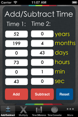 Time + Date Calculator screenshot 2