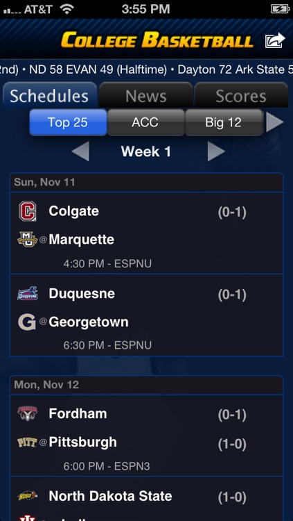 College Basketball Scoreboard Plus