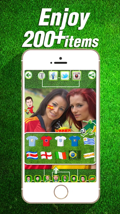 Cheer World Football Soccer Booth Sticker - 2014 Brazil Edition Awesome Stickiness Camera