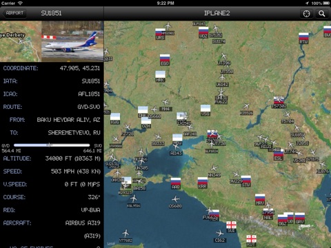 Скриншот из iPlane 2 - Flight Info + Status + Radar Tracker