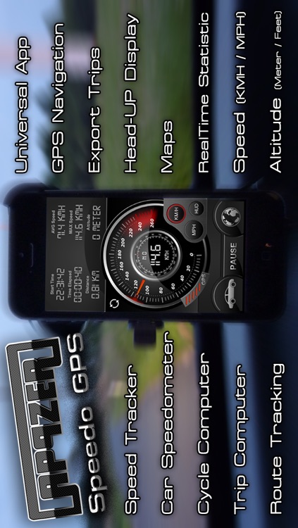 Speedo GPS Speed Tracker, Car Speedometer, Cycle Computer, Trip Computer, Route Tracking, HUD