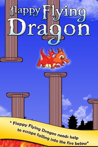 Flappy Flying Dragon : Train and Free the cute beast from fire screenshot 2