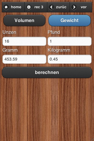 Cooking Converter Quick and easy convert ingredient weights, volumes, and temperatures. screenshot 3