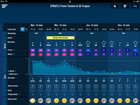 Météo Marine pour iPad screenshot 2