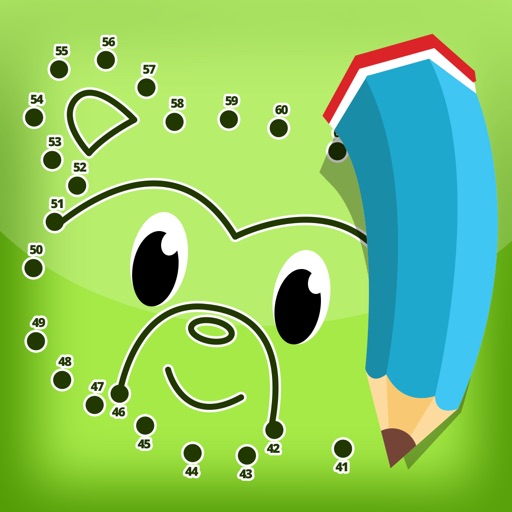 Connect the dots coloring book for children: Learn to paint by numbers for kindergarten and pre-school with this learning puzzle game icon