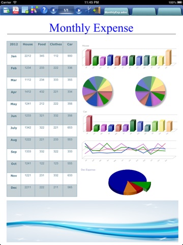 AboveNoteLite - create PDF with spreadsheet, chart, image, text and drawing screenshot 2