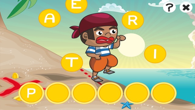 農行海盜！兒童遊戲： 學習 寫文字，並與海盜，船長，鸚鵡，百寶箱，鱷魚和船舶在海洋中的字母。免費，新，學習，幼兒園，學前(圖3)-速報App