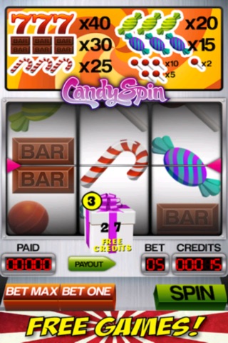 Candy Spin Casino Slot Machine screenshot 2