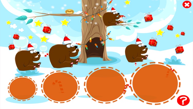 Merry Christmas! Game for children age 2-5 with puzzles, exercises and games. Play with the animals of the forest in winter screenshot-4