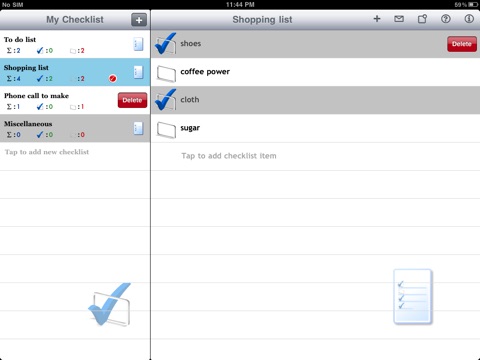 Super Simple Checklist HD screenshot 2