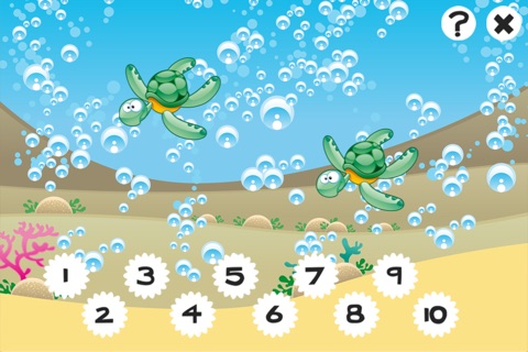 Ocean counting game for children: Learn to count the numbers 1-10 with the fish of the sea screenshot 4