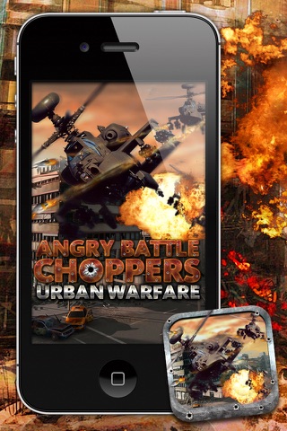 Angry Battle Choppers Urban Warfare - Free Helicopter War Game screenshot 3