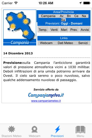Campaniameteo screenshot 3