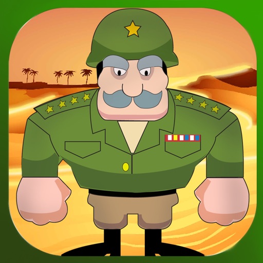 Ground army crushing enemy in the dune of the desert - Free Edition
