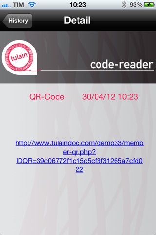 Tulain QR code reader screenshot 4