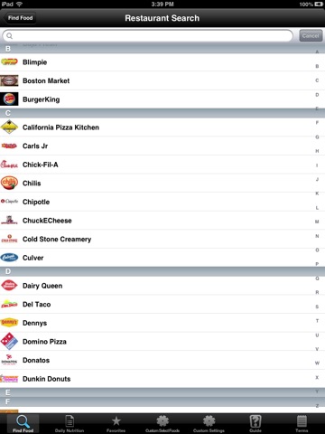 Nutrition Facts for iPad screenshot 2