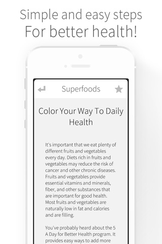 Superfoods - Improving Health Through Nutrients, Foods and Healthy Meal Plans screenshot 3