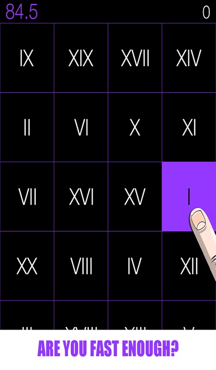 Avoid The Wrong Roman Numbers - Test Your Speed Reflexes and Quick Reactions