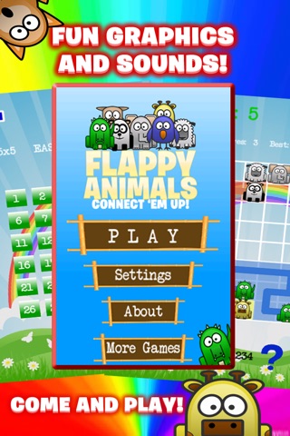 Flappy Animals - Connect Four Animals with the same color and make big win! screenshot 4