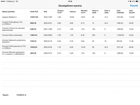 Kalkulator Ecophon screenshot 4